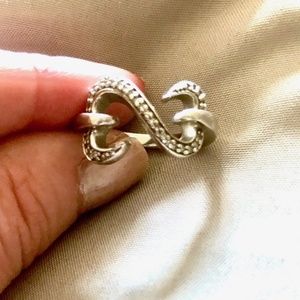 Jane Seymour diamond Open Heart ring